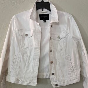 Banana Republic Classic White Jean Jacket